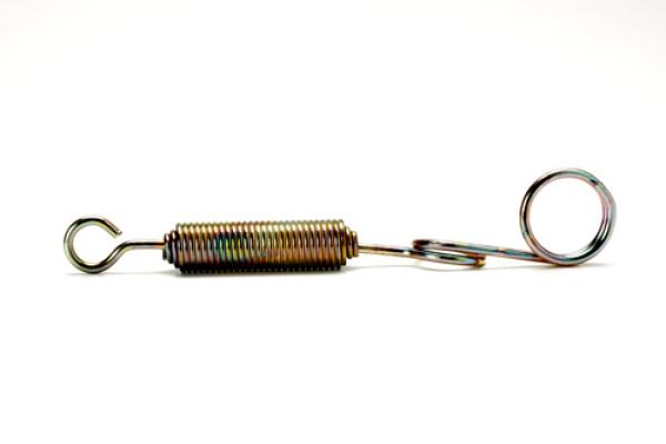 Auspufffeder 14 x 123 mm m. Fingerzug